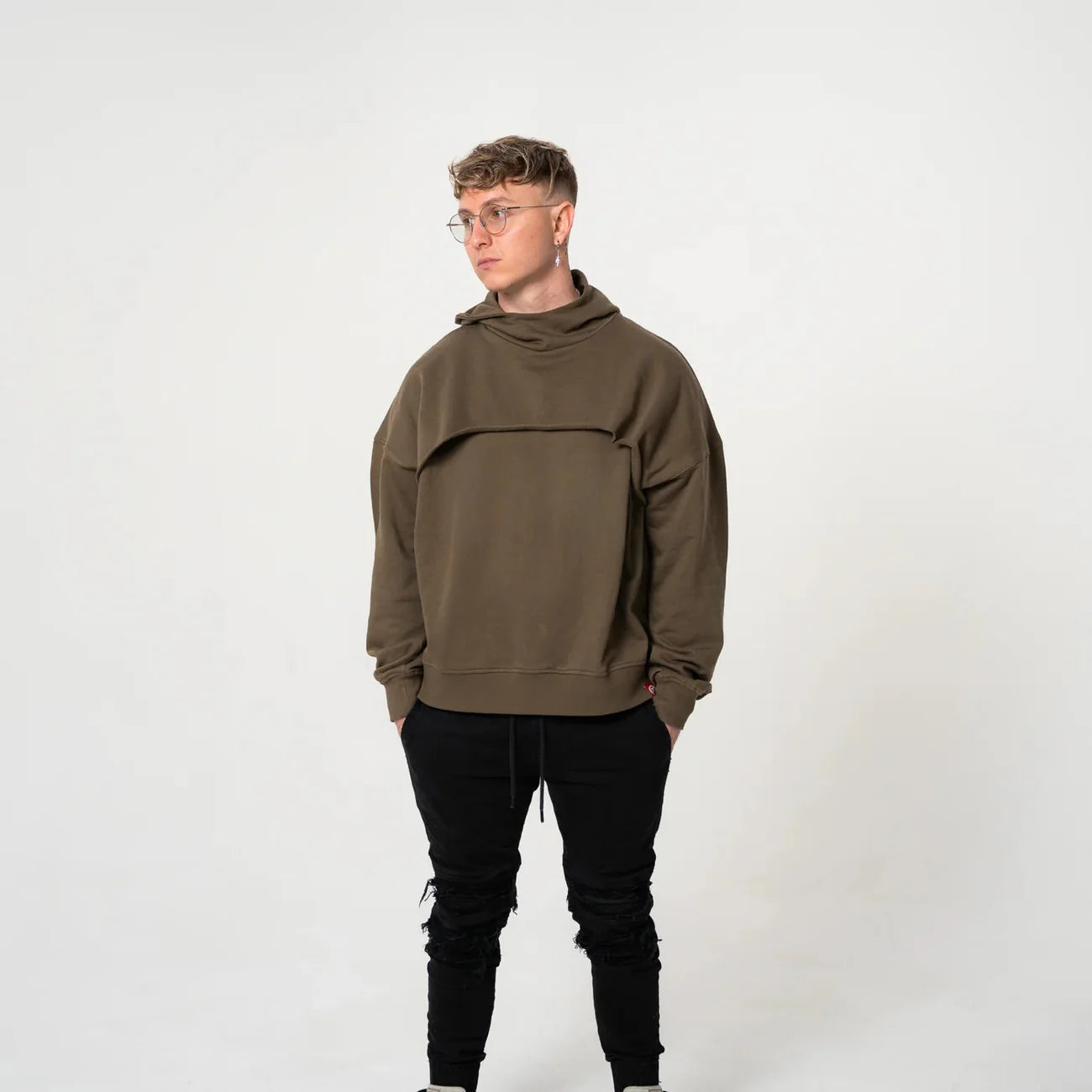 Oversized Khaki Hoodie